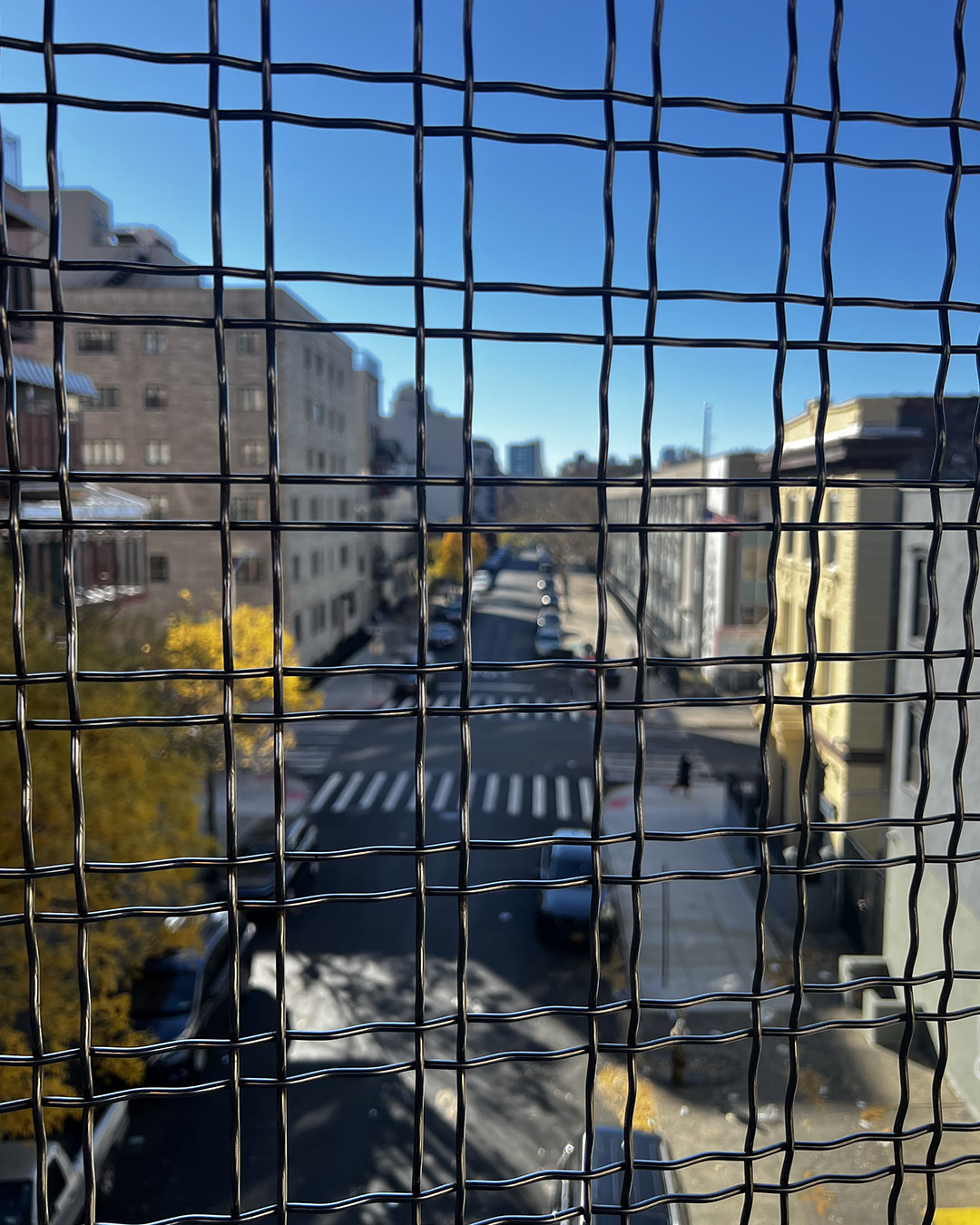 Looking down Walton St. from the Lorimer station