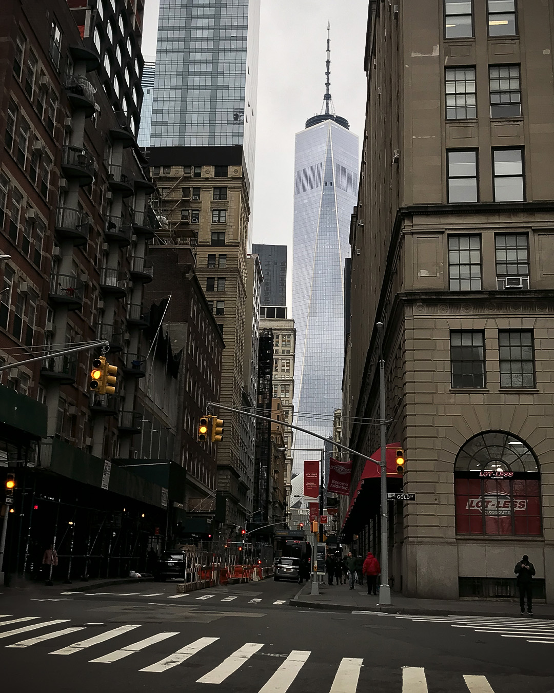 One World Trade Center near Gold Street